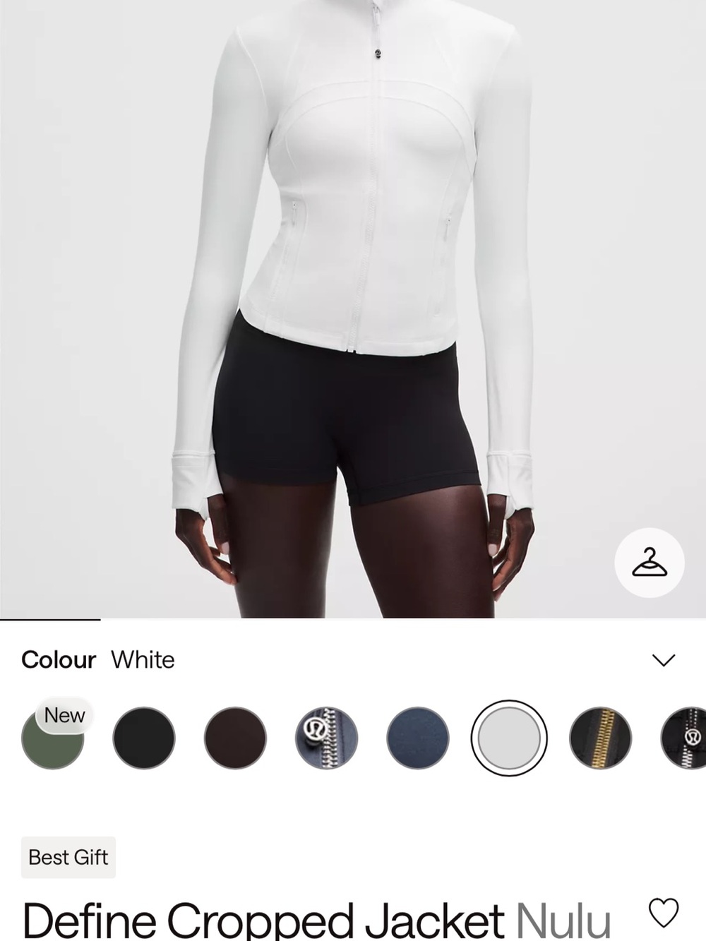 lululemon athletica White Define Cropped Utility Jacket